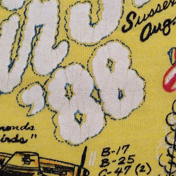Vintage 1988 Sussex Air-Show Shirt Large 22x26 Airplane - Picture 10 of 14